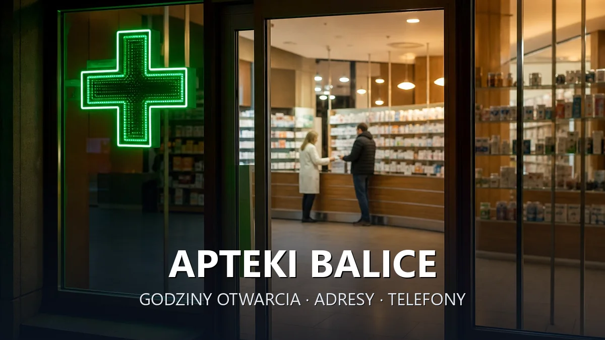 Apteki Balice, gmina Zabierzów, powiat krakowski - adresy, telefony, godziny otwarcia