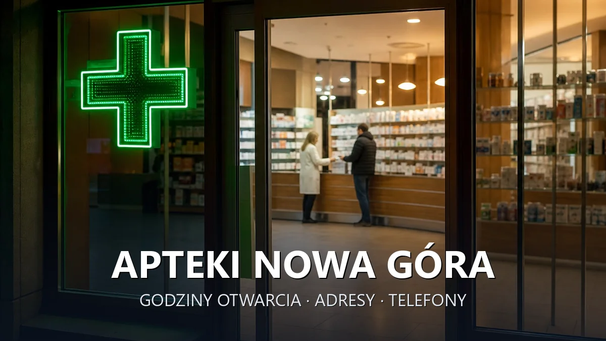 Apteki Nowa Góra, gmina Krzeszowice, powiat krakowski - adresy, telefony, godziny otwarcia