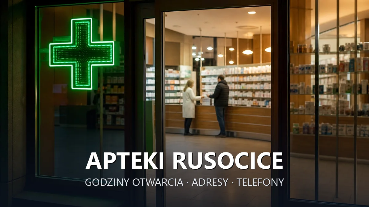 Apteki Rusocice, gmina Czernichów, powiat krakowski - adresy, telefony, godziny otwarcia