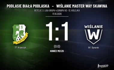 [PIŁKA NOŻNA] Podlasie Biała Podlaska – Wiślanie Master Way Skawina 1:1 w Betclic 3. Liga Grupa 4 (Grupa IV)