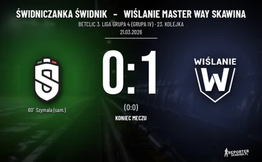 [PIŁKA NOŻNA] Betclic 3. Liga Grupa 4 (Grupa IV): Świdniczanka Świdnik – Wiślanie Master Way Skawina 0:1