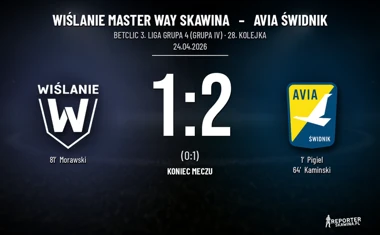 [PIŁKA NOŻNA] Wiślanie Master Way Skawina – Avia Świdnik 1:2 w Betclic 3. Lidze Grupa 4 (Grupa IV)