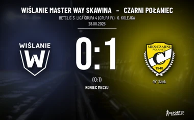 [PIŁKA NOŻNA] Betclic 3. Liga Grupa 4 (Grupa IV): Wiślanie Master Way Skawina – Czarni Połaniec 0:1