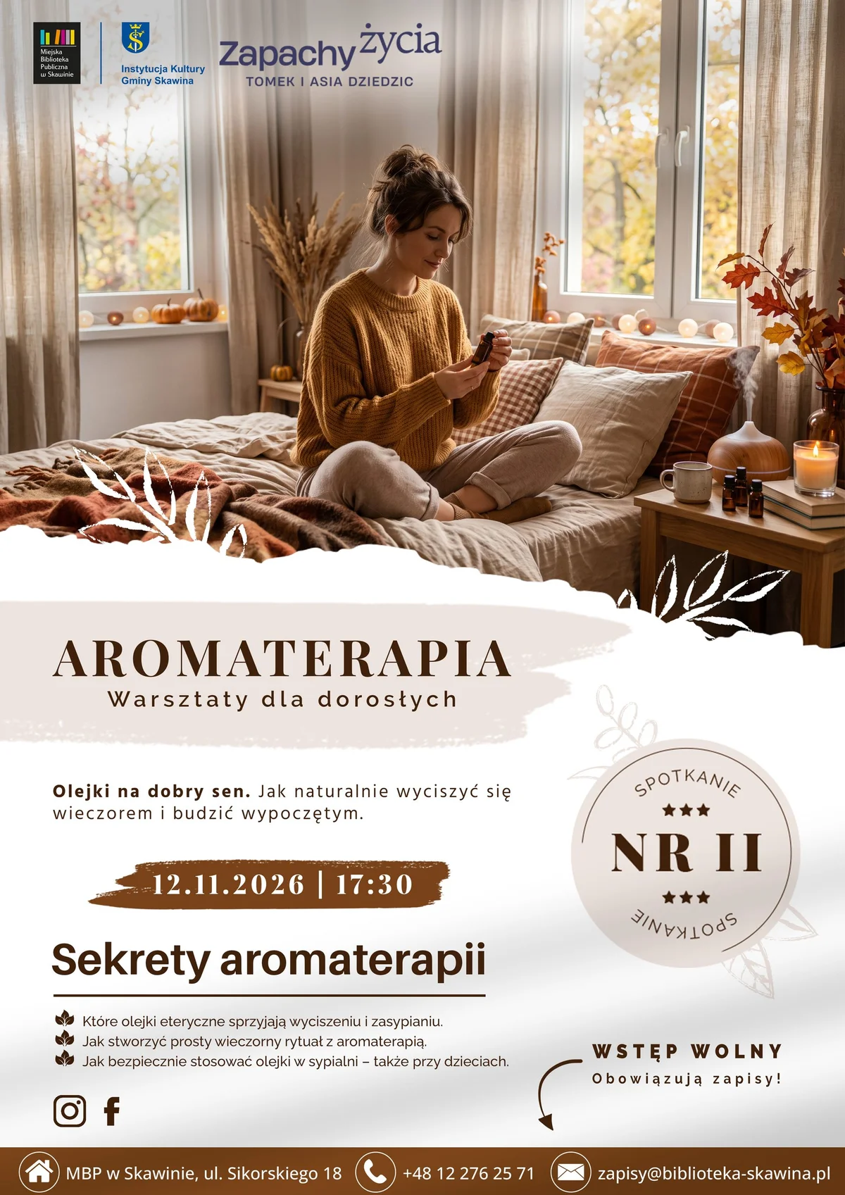 Zdjęcie: Aromaterapia – warsztaty dla dorosłych: Olejki na dobry sen