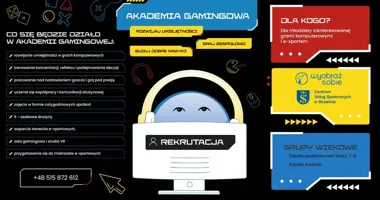 Grafika promocyjna wydarzenia Akademia Gamingowa 2026 – rekrutacja młodzieży