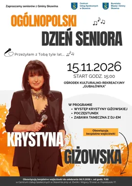 Grafika promocyjna wydarzenia Ogólnopolski Dzień Seniora w Skawinie