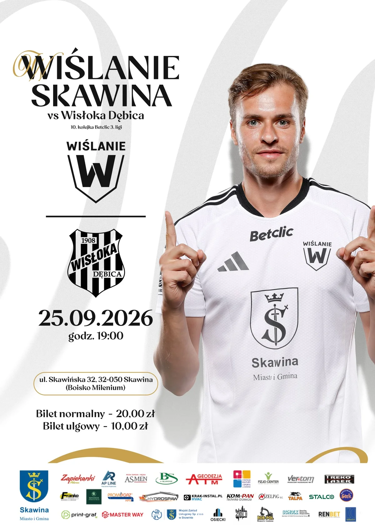 Grafika promocyjna wydarzenia Wiślanie Master Way Skawina – mecz z Wisłoką Dębica
