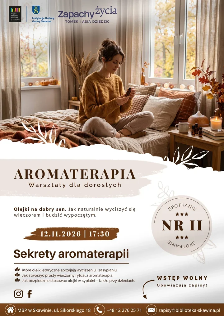 Aromaterapia na dobry sen. W Skawinie sprawdzą, jak pachnie wieczorny spokój