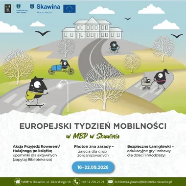 Skawina przesiada się na rower i hulajnogę - biblioteka zaprasza