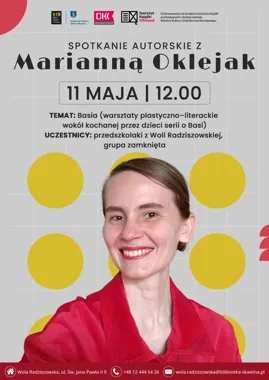 Marianna Oklejak przyjedzie do Skawiny z historią o Basi i ilustracji
