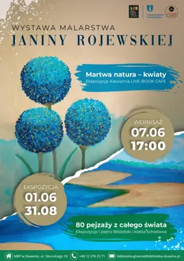 80 pejzaży i kwiaty Janiny Rojewskiej rozświetlą bibliotekę w Skawinie