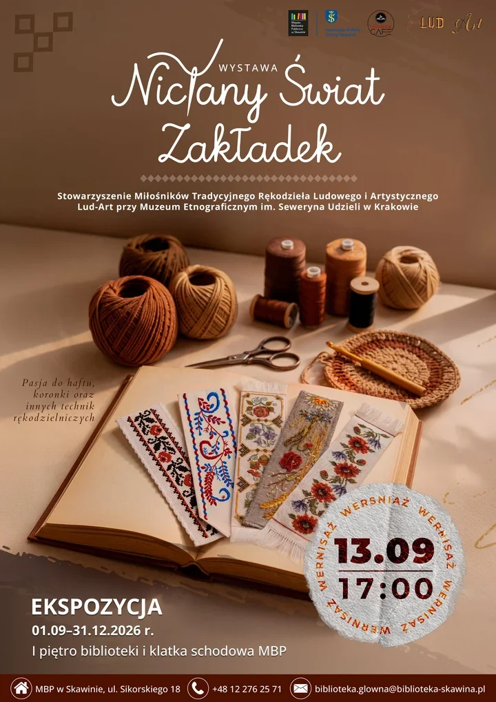 Zakładka wychodzi z książki. W Skawinie zobaczymy rękodzieło Lud-Art