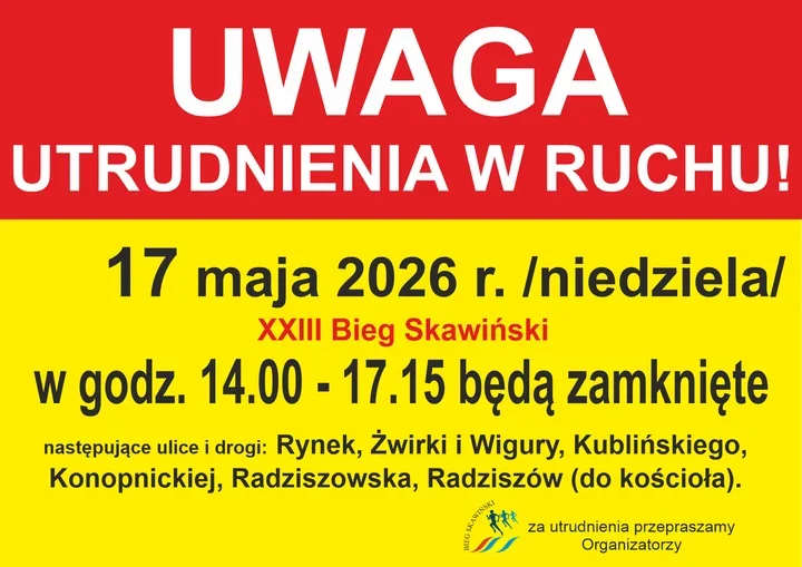 Bieg Skawiński zmienia ruch w Skawinie i przyciąga setki uczestników