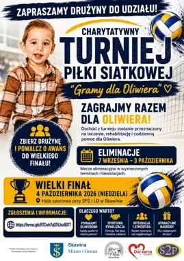 Siatkarski turniej w Skawinie ma pomóc Oliwierowi wrócić do sprawności