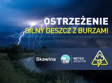 Burze drugiego stopnia nad Skawiną. Możliwy grad i ulewy